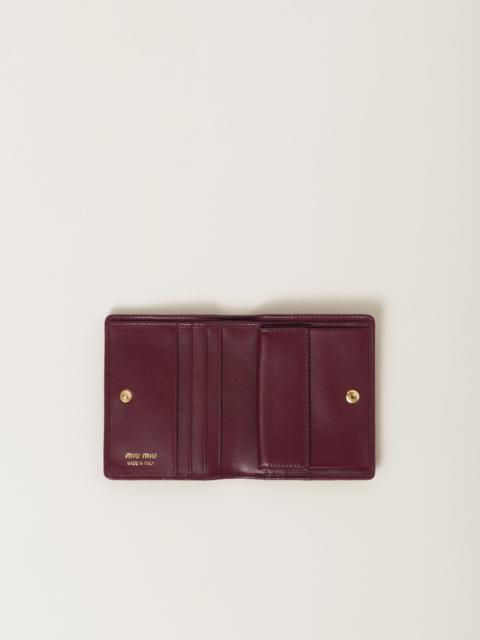 Miu Miu Small matelassé nappa leather wallet