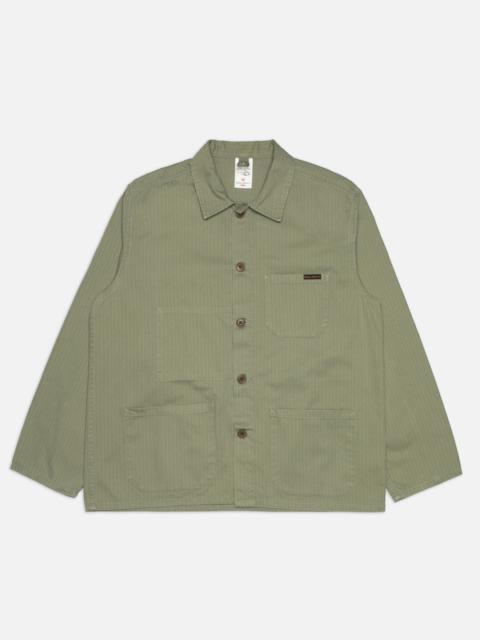 Nudie Jeans Buddy Chore Jacket Herringbone Pale Green