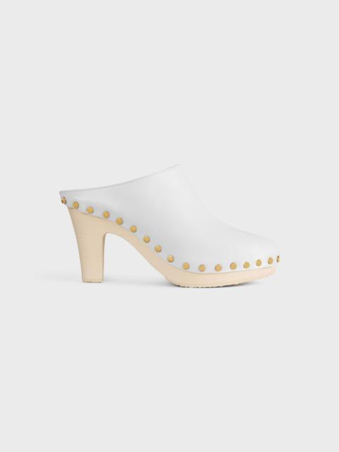 CELINE RIVE HEELED CLOG IN CALFSKIN
