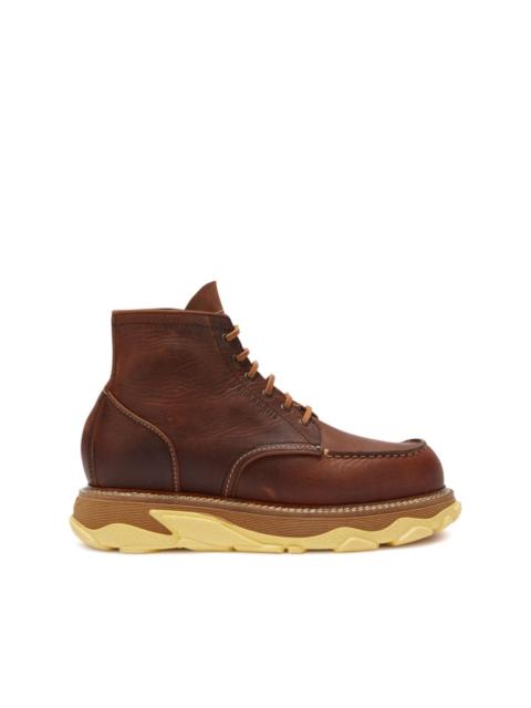 Palm Angels Hybrid lace-up boots