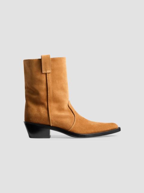 KHAITE Women's Clive 35MM Suede Ankle Boots - Caramel