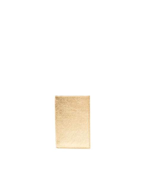 Comme Des Garçons logo-debossed metallic wallet