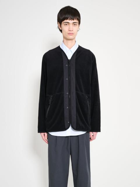 COMME DES GARÇONS HOMME PILE CARDIGAN BLACK