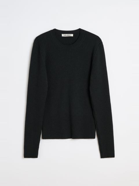 Our Legacy Compact Roundneck Off Black Rustic Merino