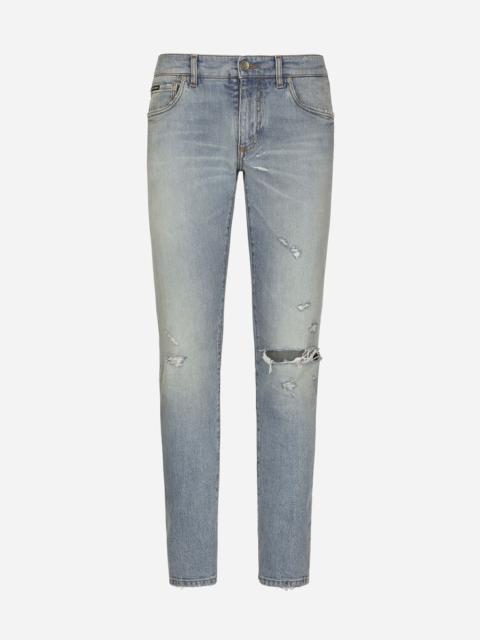 Dolce & Gabbana Skinny washed stretch denim jeans