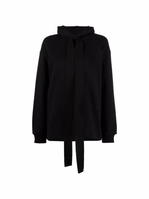 funnel-neck graphic hoodie