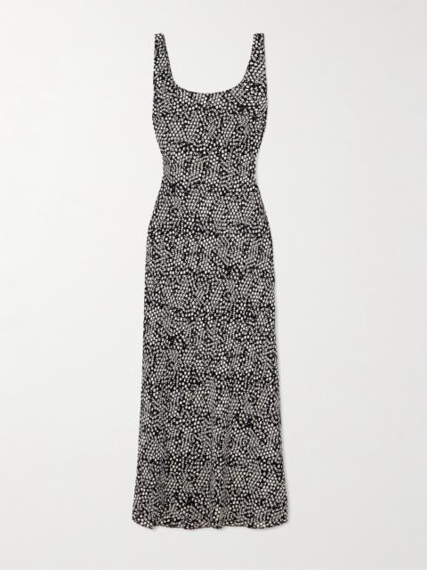 MATTEAU Printed Silk-crepe Maxi Dress
