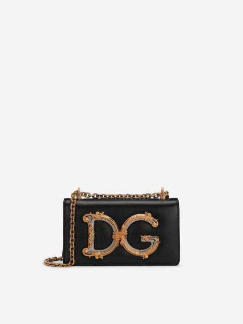 DG Girls phone bag in plain calfskin