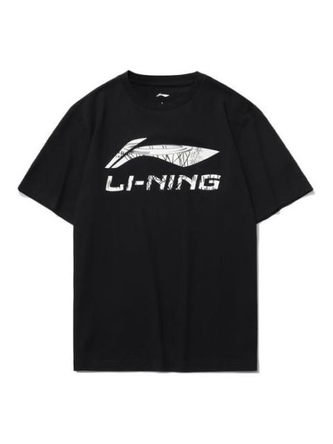 Li-Ning Big Graphic Loose Fit T-shirt 'Black' AHSR543-2