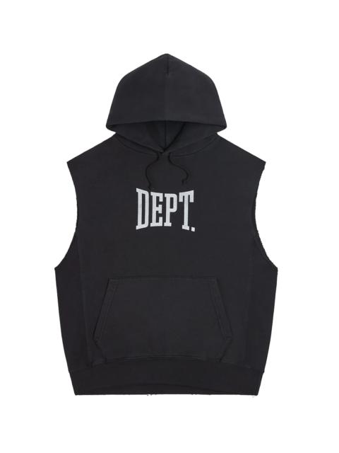 GALLERY DEPT. DEPT Logo Cut Off Hoodie "Black & White" GD267