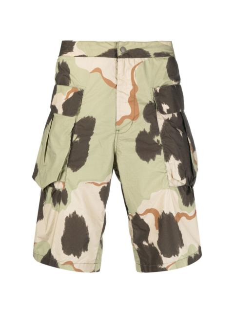 animal print cargo shorts