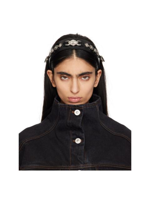 【TOGA PULLA】 Leather headband 2 Toga Pulla Black 2 Leather Headband Toga Pulla