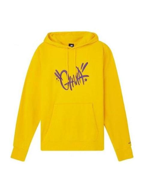 New Balance 새로운 균형 도표 인쇄 Hoodie '황색' AMT03370-YL