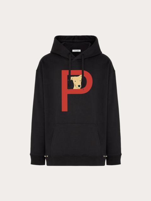 Valentino VALENTINO GARAVANI ROCKSTUD PET CUSTOMISABLE UNISEX HOODED SWEATSHIRT