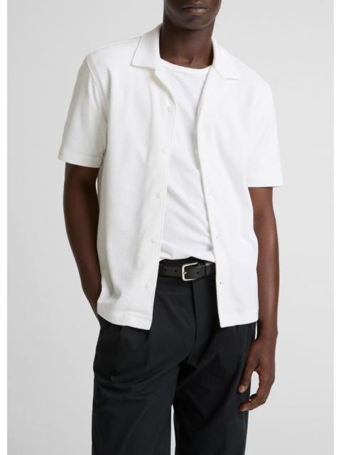 Vince Mesh-Knit Cotton-Blend Cabana Shirt