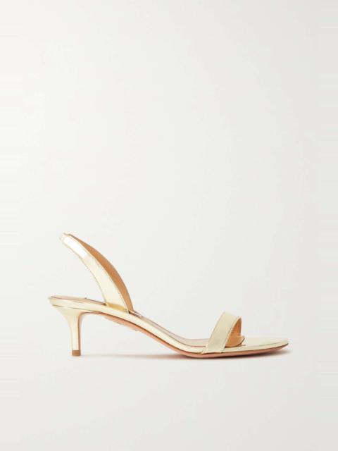 So Nude 50 metallic faux leather slingback sandals