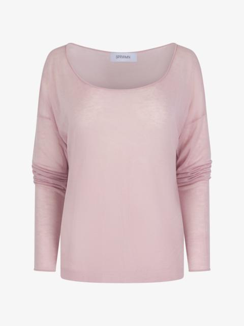 SPRWMN TISSUE OFF SHOULDER SWEATER