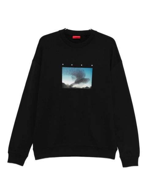 HUGO Hugo Graphic Crew Neck Sweatshirt