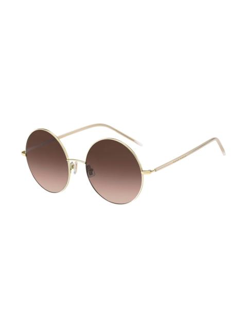 BOSS ROUND SUNGLASSES IN GOLD-TONE TITANIUM