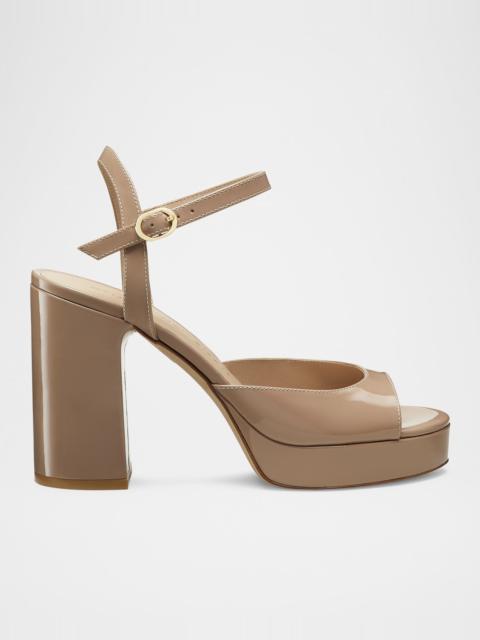 Stuart Weitzman Dayna II Leather Platform Sandals