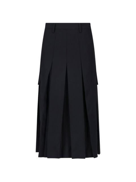 MM6 Maison Margiela pleated midi skirt
