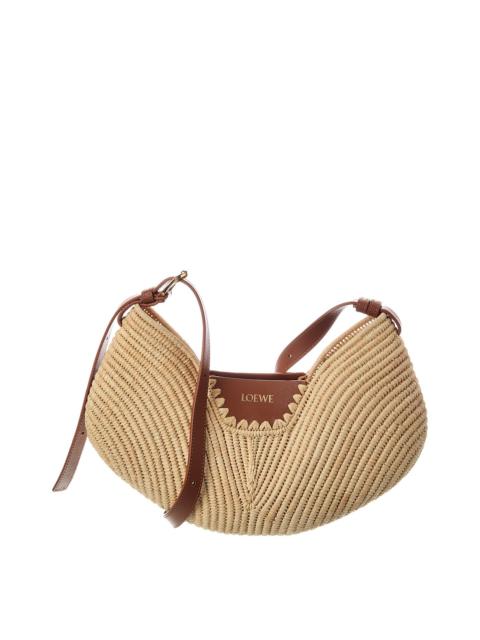 Loewe Loewe Swing Medium Raffia & Leather Hobo Bag