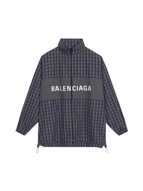 BALENCIAGA Balenciaga Checkered Nylon Track Suit Jacket 'Black'