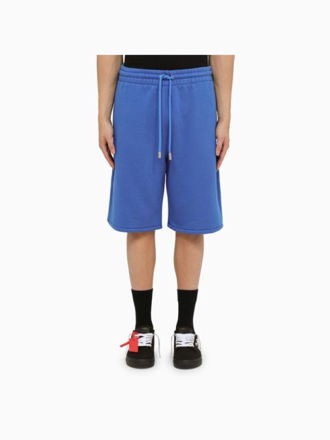 Nautical blue cotton bermuda shorts with logo