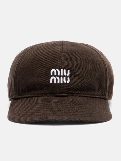Miu Miu Logo cotton baseball cap
