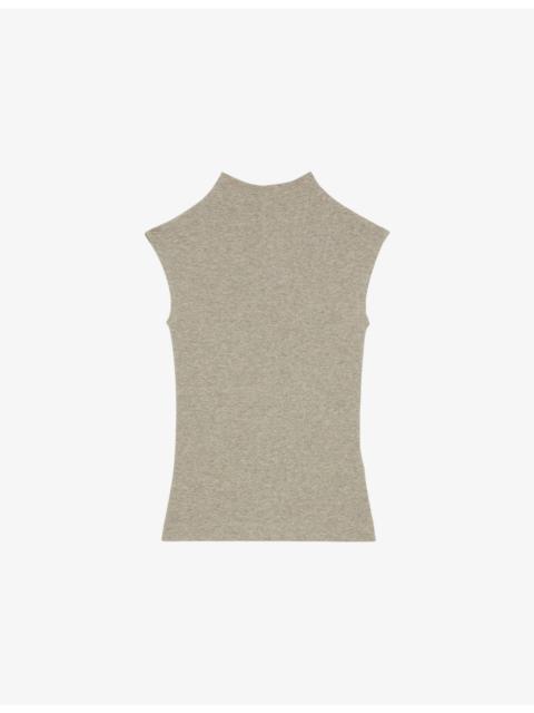REISS Dita Slim-Fit Metallic Woven Vest