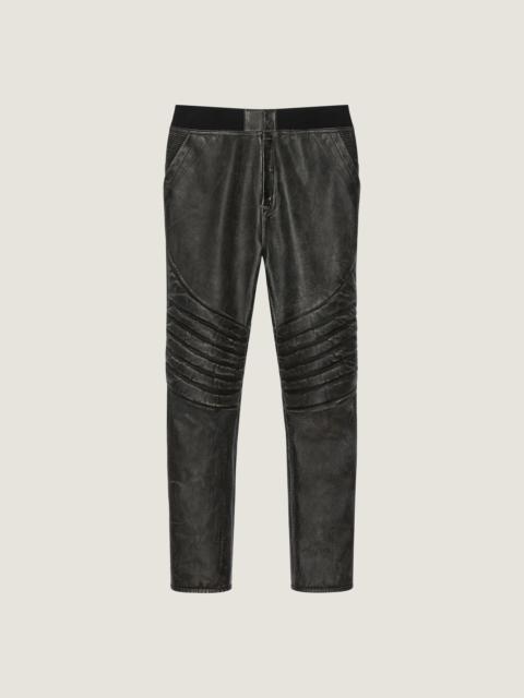 Givenchy SLIM FIT BIKER PANTS IN LEATHER