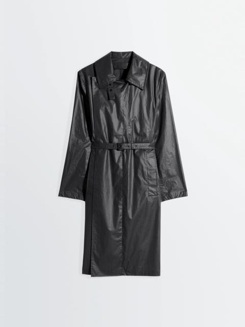 LIGHT WRAP COAT IN LIGHT COATED COTTON