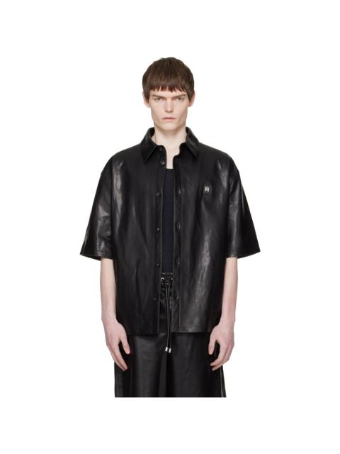 AMIRI Black MA Oversized Leather Shirt
