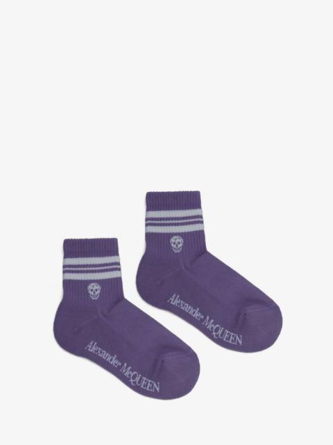 Alexander McQueen Skull Sport Socks in Lilac