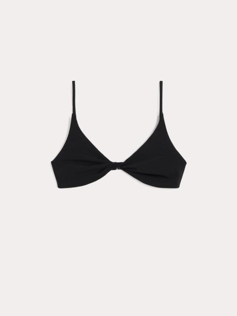 Totême Twist-front bikini top black