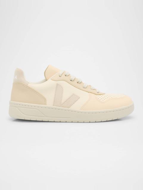 V-10 Colorblock Leather Low-Top Sneakers