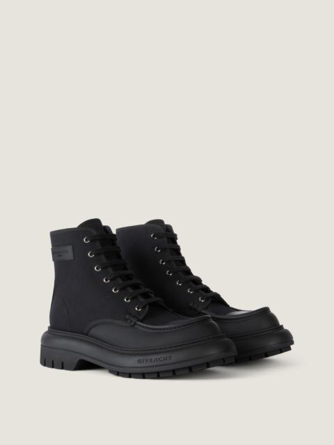 Givenchy GIVENCHY CARGO DESERT BOOTS IN CANVAS AND GUM LEATHER
