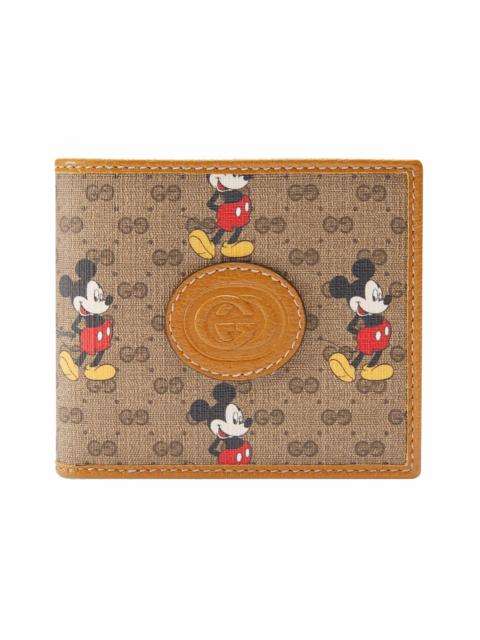 GUCCI Gucci x Disney Wallet Mini GG Supreme Mickey Mouse Beige