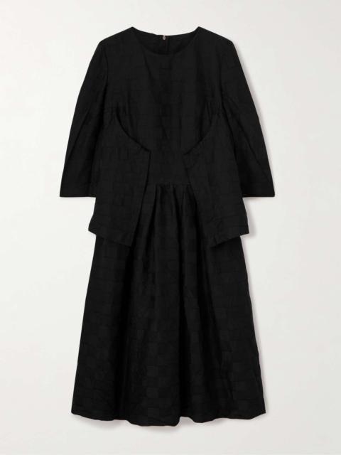Comme des Garçons Comme des Garçons Jacquard midi dress Black