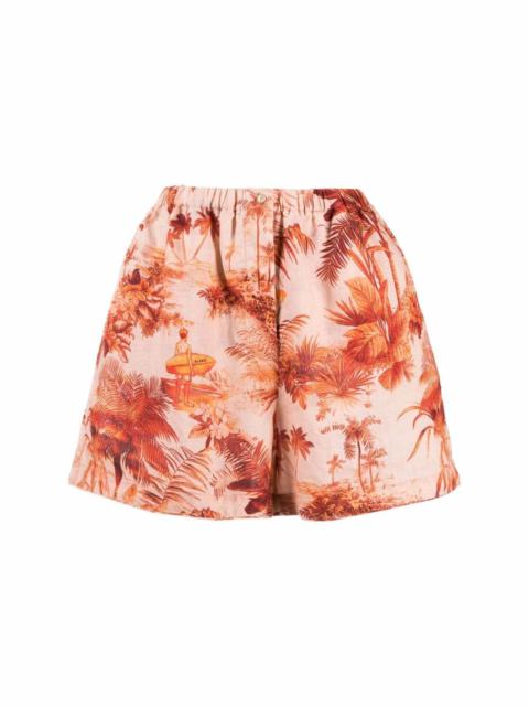 Alanui Hoo'okipa Toile De Jouy shorts