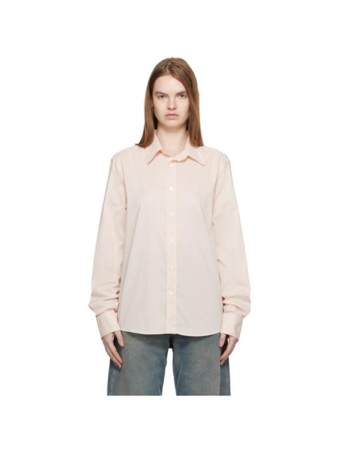 MM6 Maison Margiela Off-White Poly Cotton Shirting Long-Sleeved Shirt