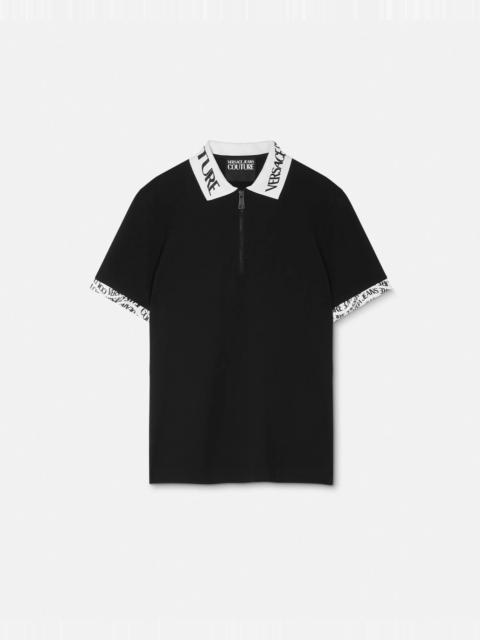 VERSACE JEANS COUTURE Liquify Logo Slim-Fit Polo Shirt
