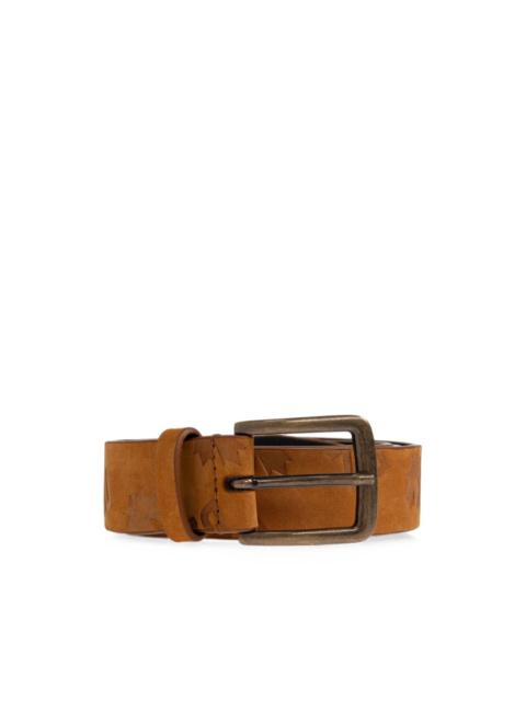 DSQUARED2 leather belt with monogram