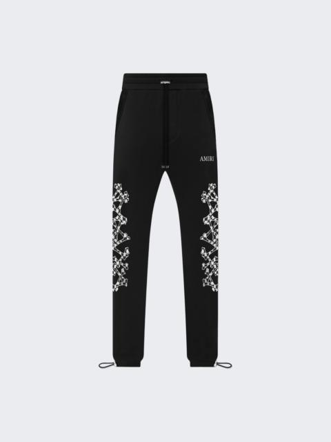 AMIRI Checkered Bones Sweatpant Black
