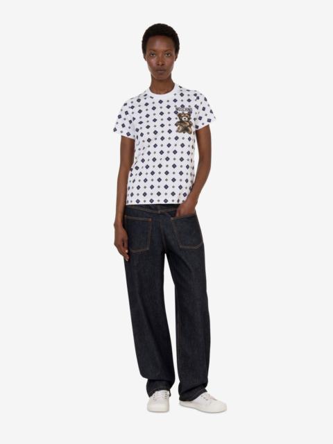 Moschino MOSCHINO TEDDY BEAR ORGANIC COTTON JERSEY T-SHIRT