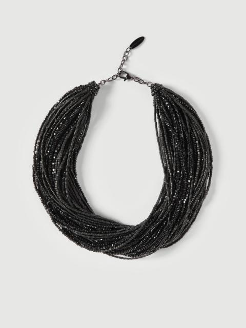 Brunello Cucinelli Black hematite and Sterling Silver choker