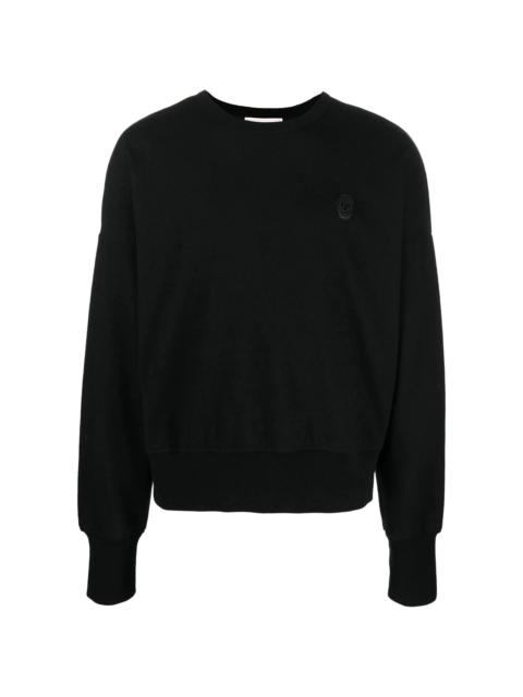 logo-patch wool sweatshirt