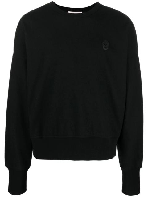 Alexander McQueen logo-patch wool sweatshirt