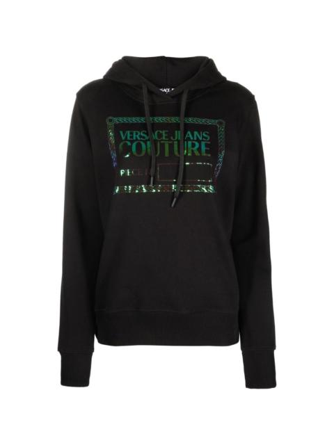 logo-print cotton hoodie