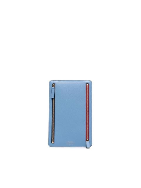 Smythson Panama leather currency case